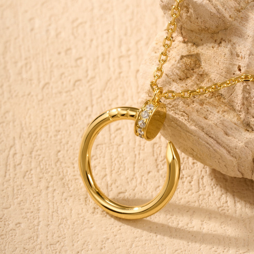 [AuraEcho]JUSTE NECKLACE HALF DIAMOND