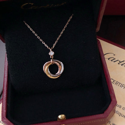 [AuraEcho]TRINITY  NECKLACE 1 DIAMOND