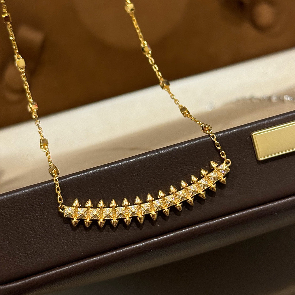 [AuraEcho]CLASH  SMALL FULL DIAMOND NECKLACE