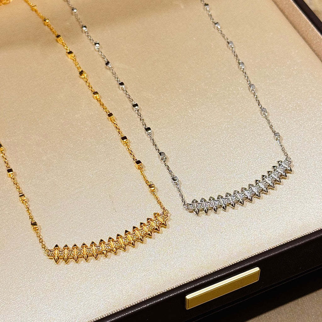 [AuraEcho]CLASH  SMALL FULL DIAMOND NECKLACE