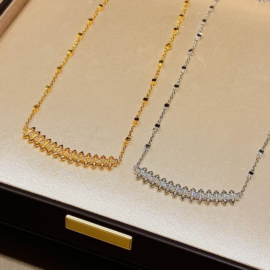 [AuraEcho]CLASH  SMALL FULL DIAMOND NECKLACE