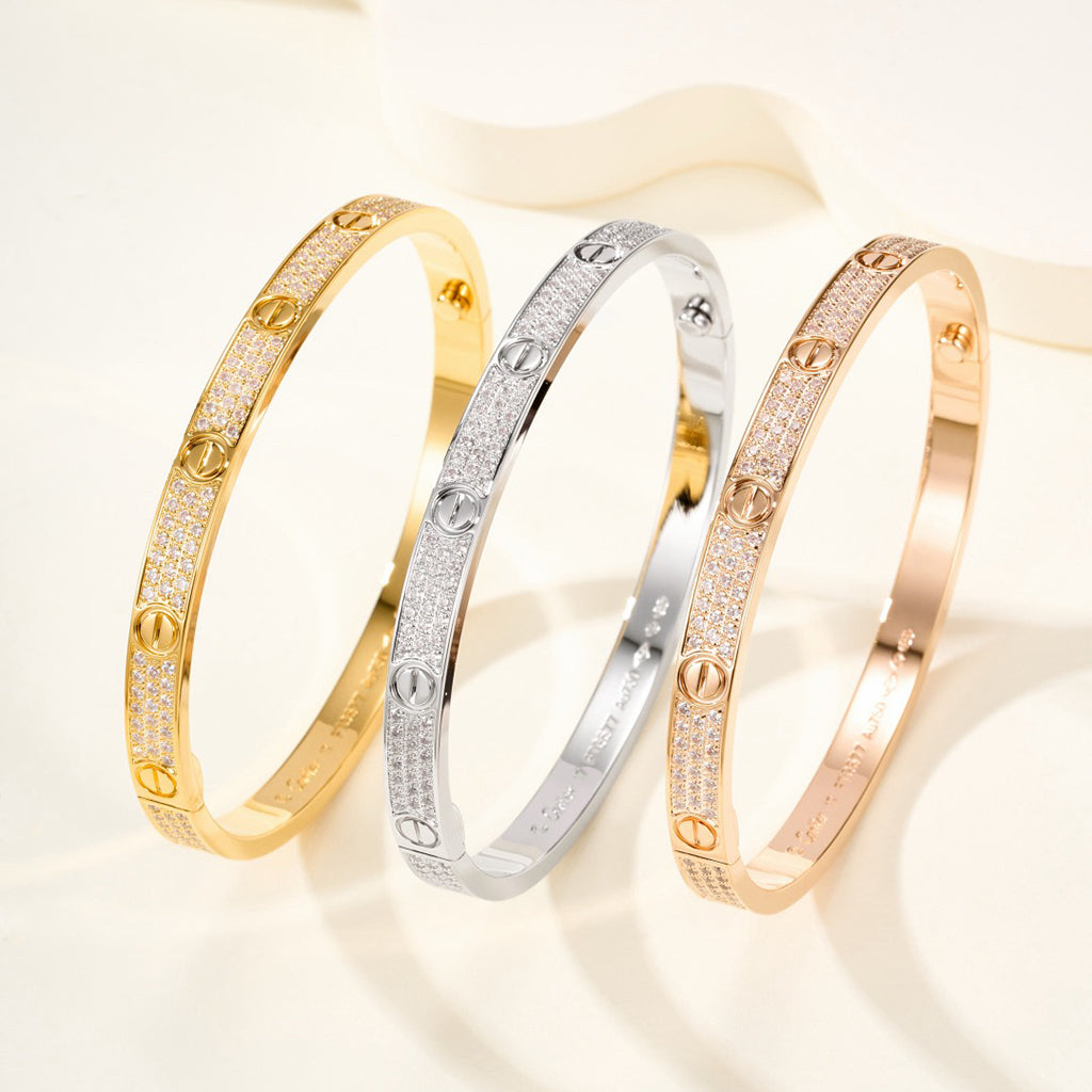 [AuraEcho]LOVE BRACELET 4.8MM DIAMOND-PAVED