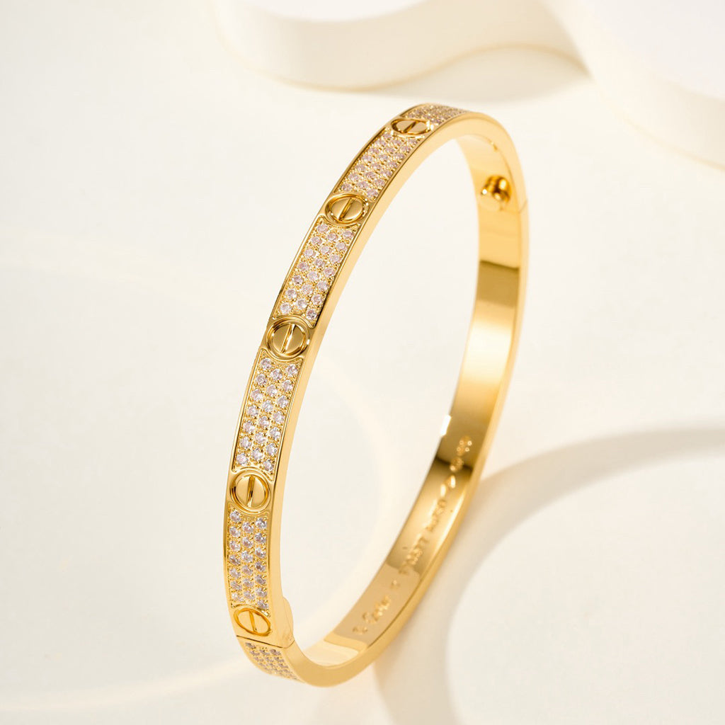 [AuraEcho]LOVE BRACELET 4.8MM DIAMOND-PAVED