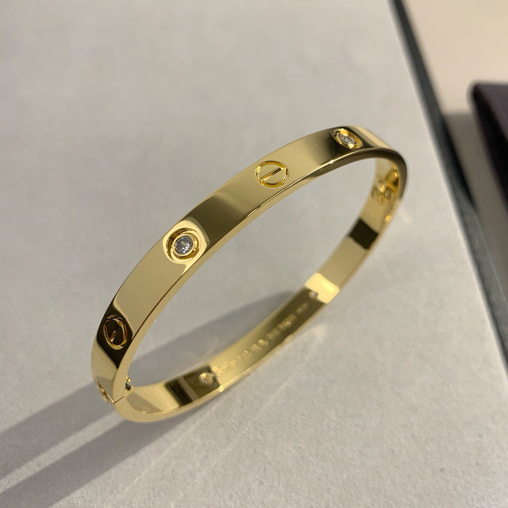 [AuraEcho]LOVE BRACELET 6.1MM 4 DIAMONDS
