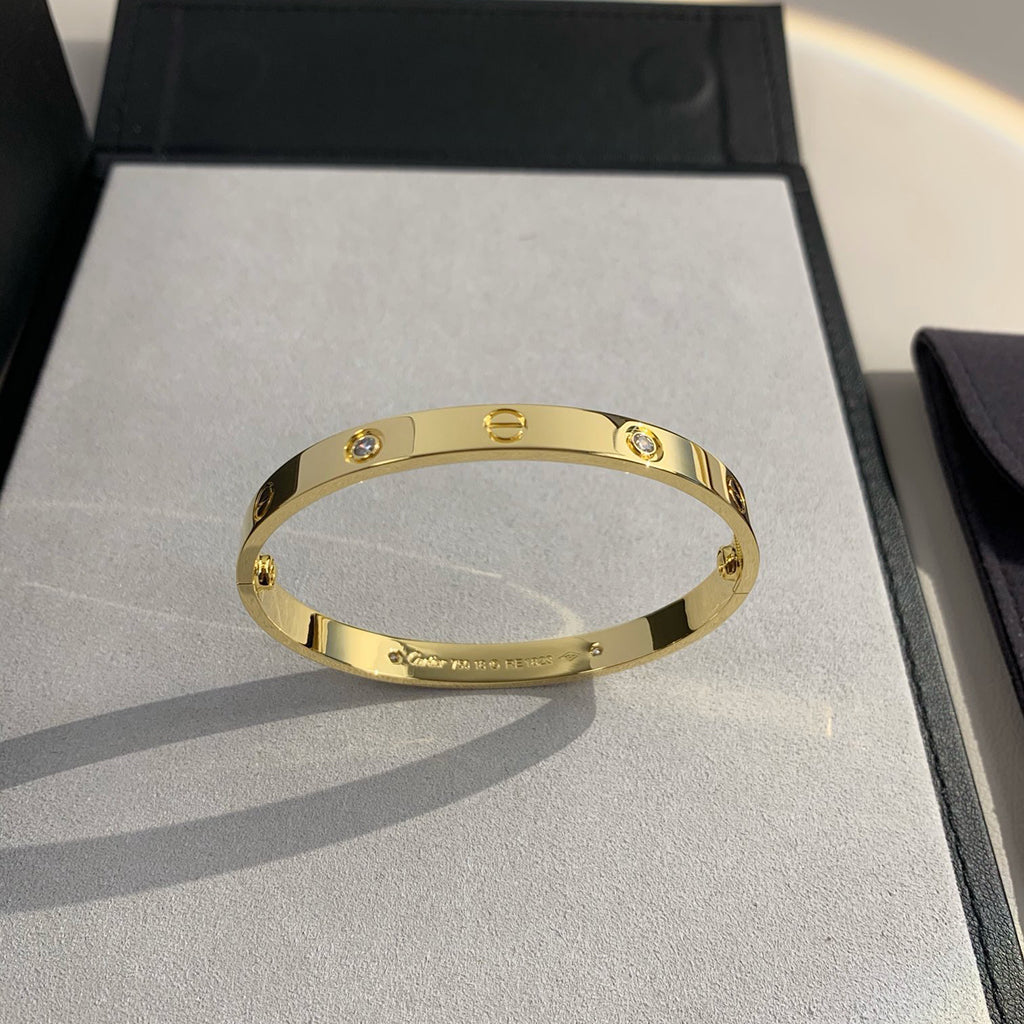 [AuraEcho]LOVE BRACELET 6.1MM 4 DIAMONDS