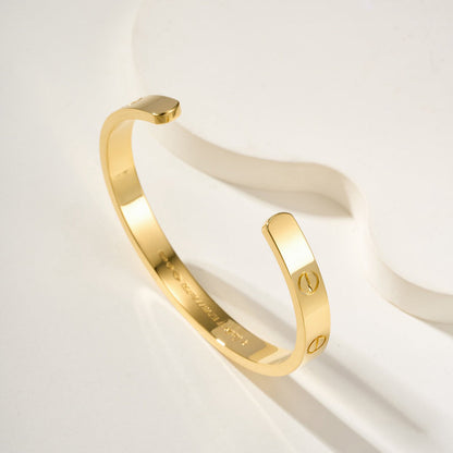 [AuraEcho]LOVE BRACELET 6.1MM OPEN CUFF