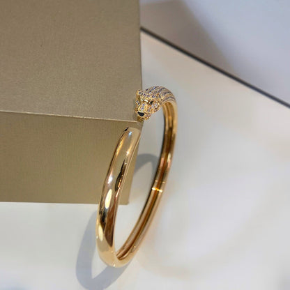 [AuraEcho]PANTHERE HALF DIAMOND OPEN BRACELET