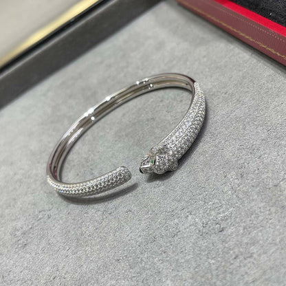 [AuraEcho]PANTHERE FULL DIAMOND OPEN BRACELET