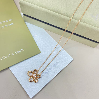 [AuraEcho]FLOWERLACE NECKLACE 5 DIAMONDS