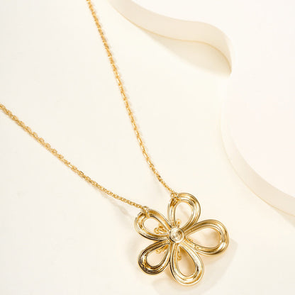 [AuraEcho]FLOWERLACE NECKLACE 5 DIAMONDS