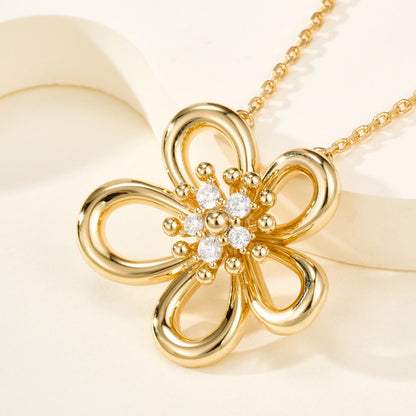 [AuraEcho]FLOWERLACE NECKLACE 5 DIAMONDS