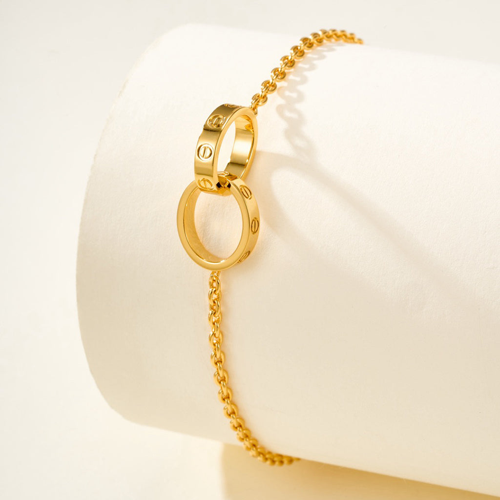 [AuraEcho]LOVE BRACELET DOUBLE RING