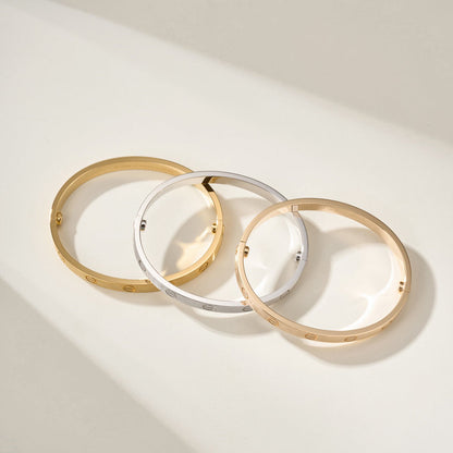 [AuraEcho]LOVE BRACELET 6.1MM BRUSHED
