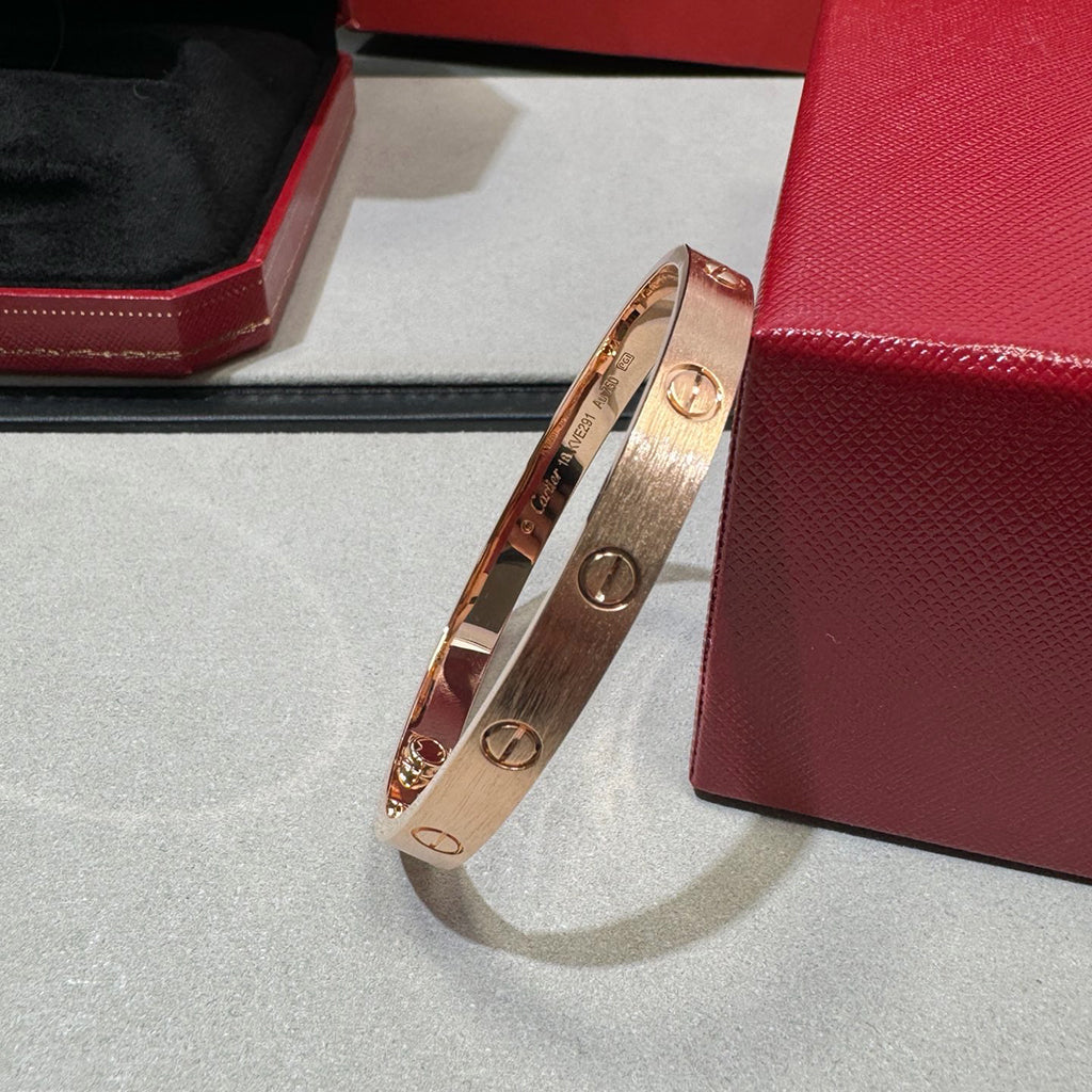 [AuraEcho]LOVE BRACELET 6.1MM BRUSHED