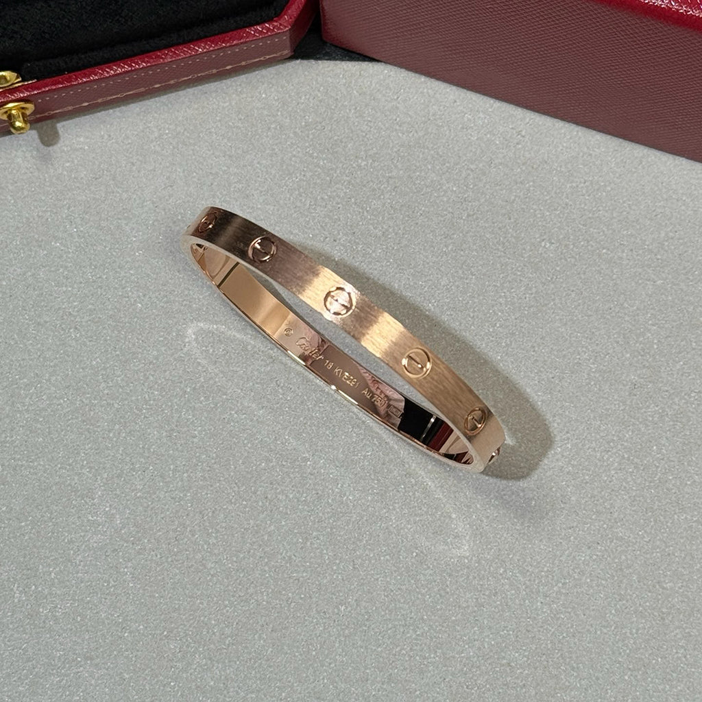 [AuraEcho]LOVE BRACELET 6.1MM BRUSHED