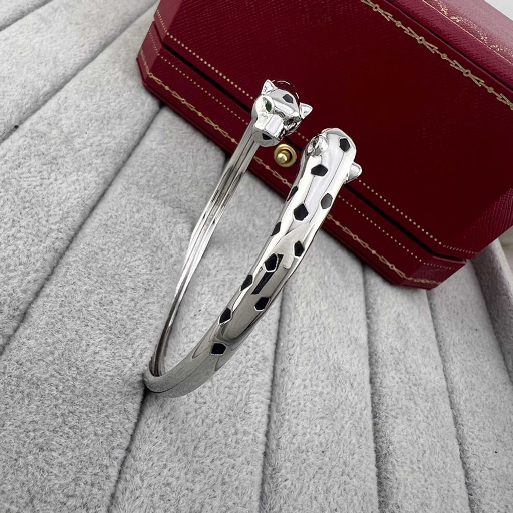 [AuraEcho]PANTHERE DOUBLE HEADED OPEN BRACELET