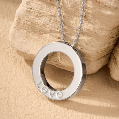 [AuraEcho]LOVE NECKLACE 16MM  FULL DIAMOND