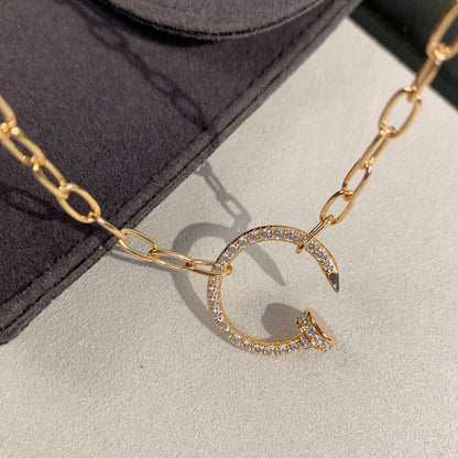[AuraEcho]JUSTE NECKLACE FULL DIAMONDS