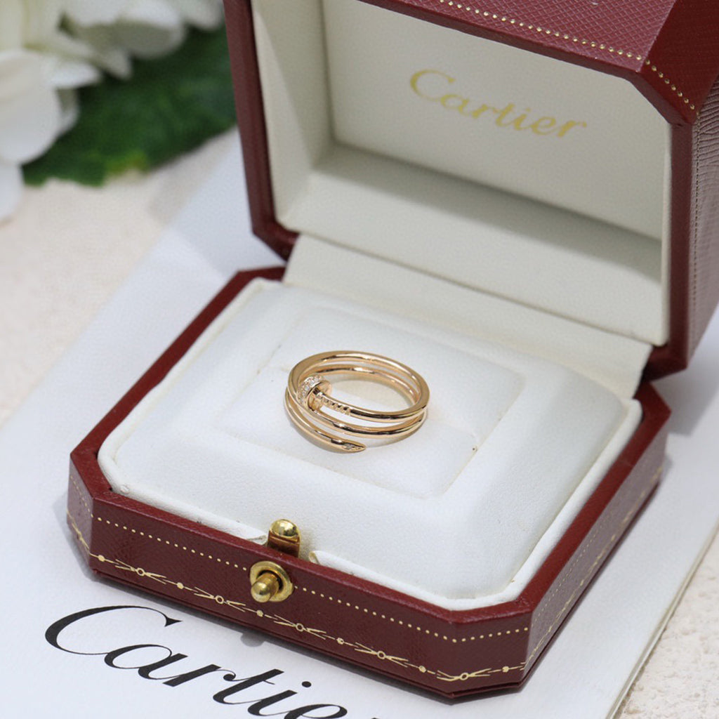 [AuraEcho]JUSTE RING 4.8MM HALF DIAMOND