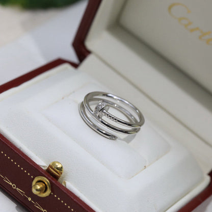 [AuraEcho]JUSTE RING 4.8MM HALF DIAMOND
