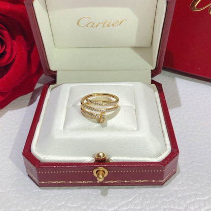 [AuraEcho]JUSTE RING 4.8MM FULL DIAMOND