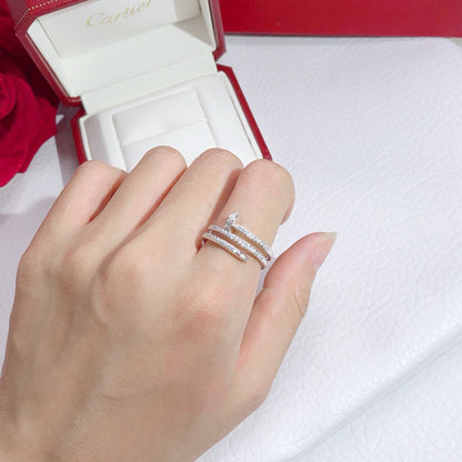 [AuraEcho]JUSTE RING 4.8MM FULL DIAMOND