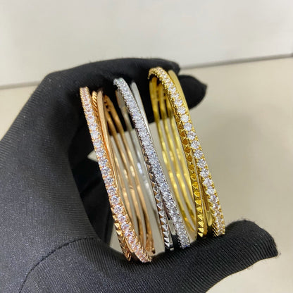 [AuraEcho]ETINCELLE HALF-PAVED DIAMOND BRACELET