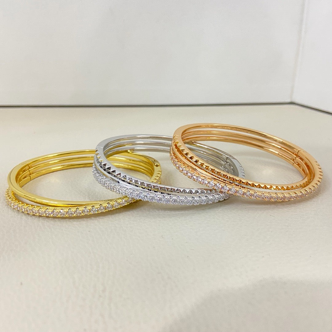 [AuraEcho]ETINCELLE HALF-PAVED DIAMOND BRACELET