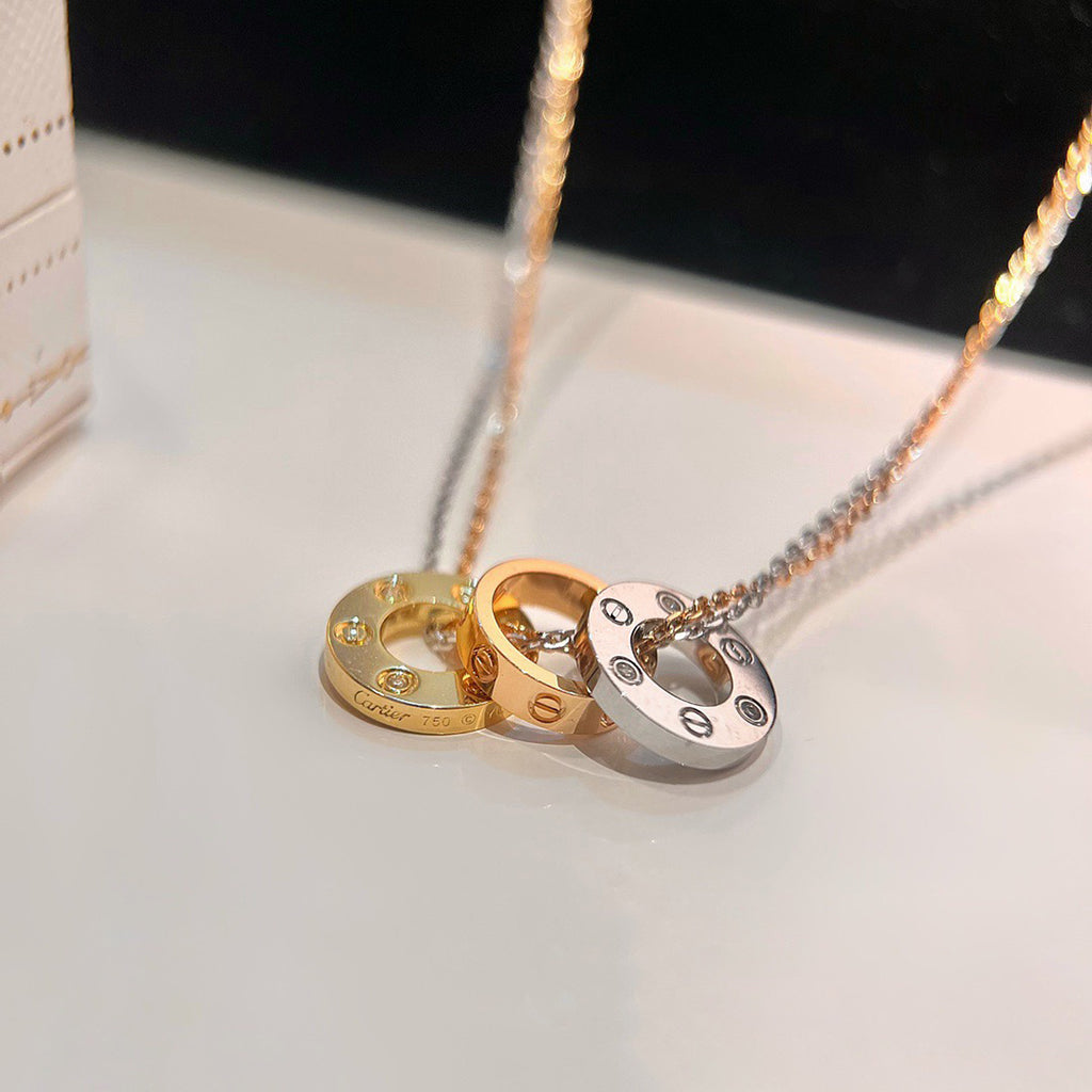 [AuraEcho]LOVE 6 DIAMOND PENDANT NECKLACE