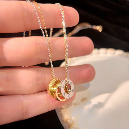 [AuraEcho]LOVE 6 DIAMOND PENDANT NECKLACE