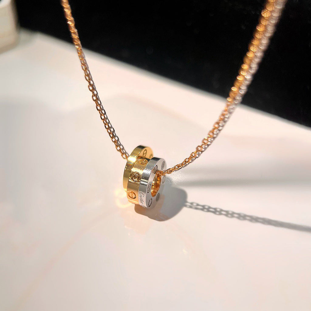 [AuraEcho]LOVE 6 DIAMOND PENDANT NECKLACE