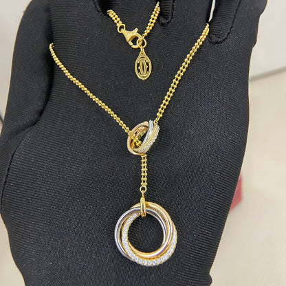 [AuraEcho]TRINITY DIAMONDS NECKLACE