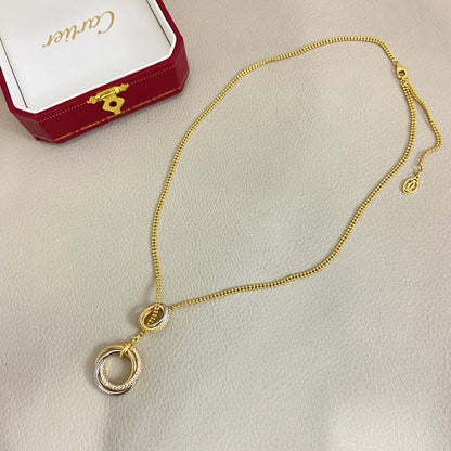 [AuraEcho]TRINITY DIAMONDS NECKLACE