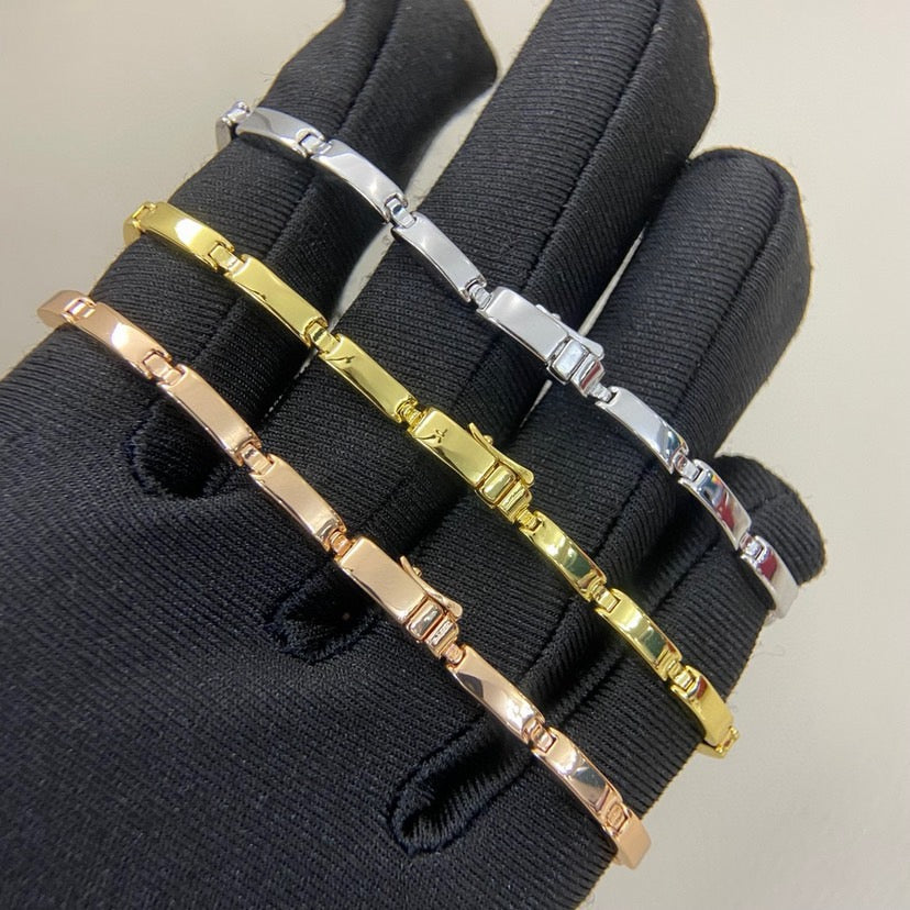 [AuraEcho]PANTHERE HALF DIAMOND ON CHAIN BRACELET