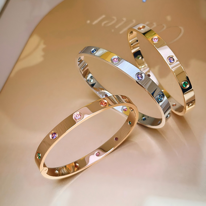 [AuraEcho]2026 RAINBOW LOVE BRACELET 6.1MM  10 DIAMONDS
