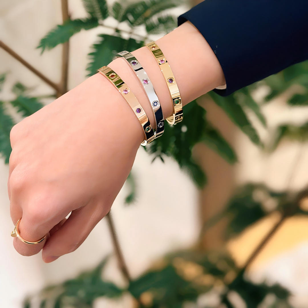 [AuraEcho]2026 RAINBOW LOVE BRACELET 6.1MM  10 DIAMONDS