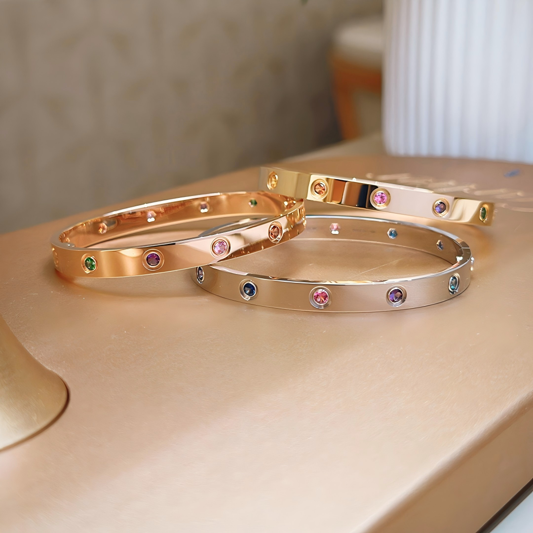 [AuraEcho]2026 RAINBOW LOVE BRACELET 6.1MM  10 DIAMONDS