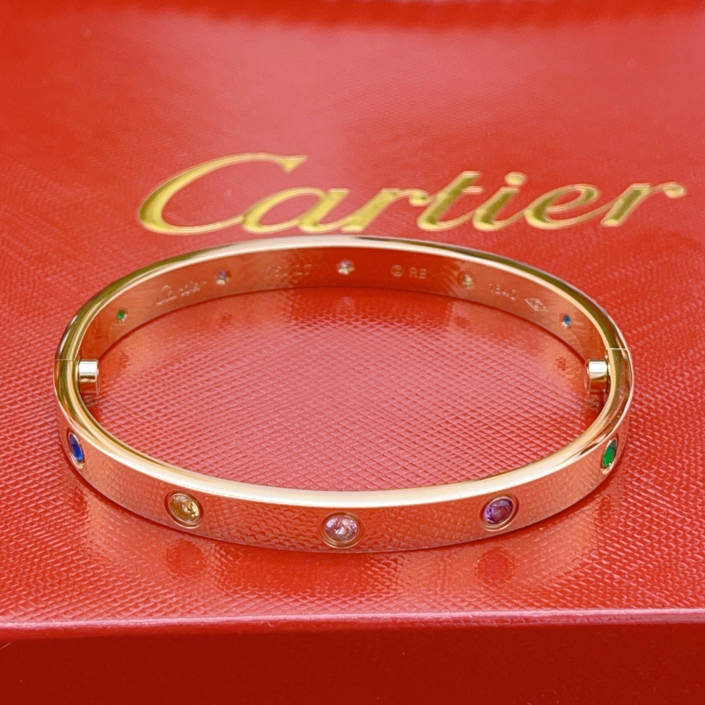 [AuraEcho]2026 RAINBOW LOVE BRACELET 6.1MM  10 DIAMONDS