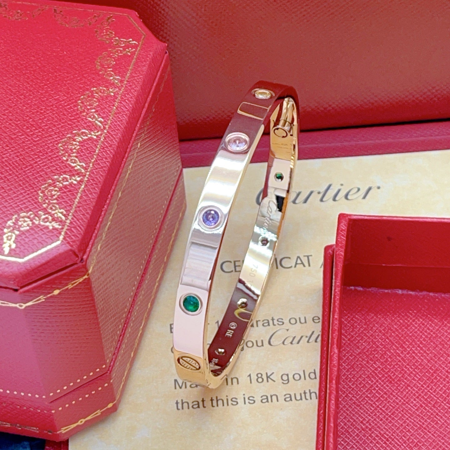 [AuraEcho]2026 RAINBOW LOVE BRACELET 6.1MM  10 DIAMONDS
