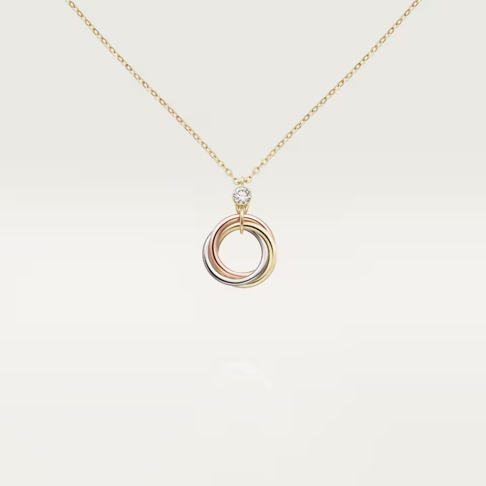 [AuraEcho]TRINITY  NECKLACE 1 DIAMOND