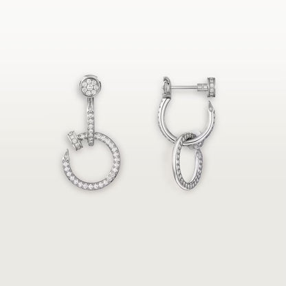 [AuraEcho]JUSTE FULL DIAMOND DOUBLE EARRINGS