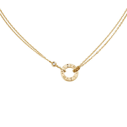 [AuraEcho]LOVE NECKLACE 16MM 2 DIAMONDS
