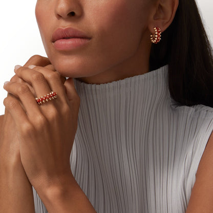 [AuraEcho]CLASH 7.9MM AGATE CHALCEDONY EARRINGS