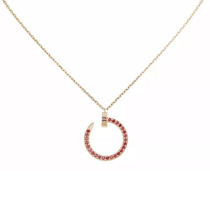 [AuraEcho]JUSTE NECKLACE RED FULL DIAMONDS