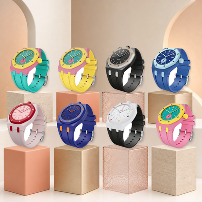 [AuraEcho]Royal Oak Pop Exclusive Bioceramic Case & Silicone Strap Mix Color
