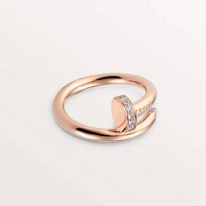 [AuraEcho]JUSTE RING 2.6MM HALF DIAMOND