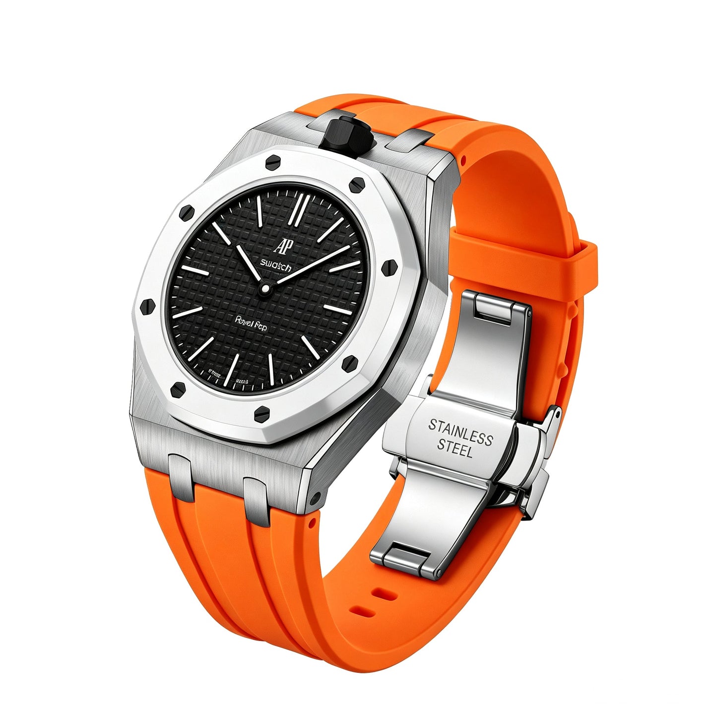 [AuraEcho]Royal Oak Pop Exclusive Steel Case & Silicone Strap With Cradle