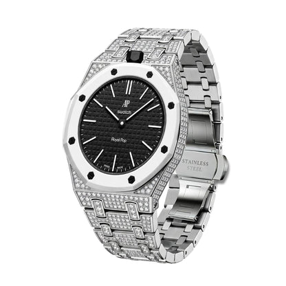 [AuraEcho]Royal Oak Pop Exclusive Bioceramic Case & Bioceramic Strap Full Diamond
