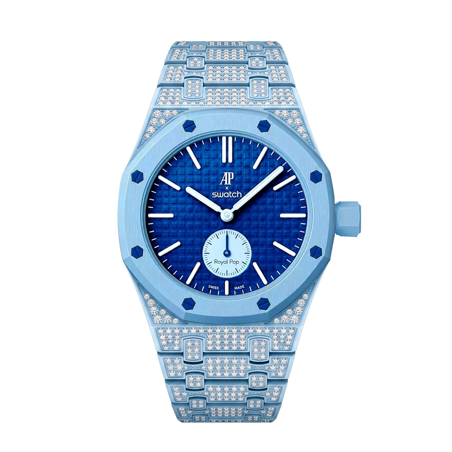 [AuraEcho]Royal Oak Pop Exclusive Bioceramic Case & Bioceramic Strap Full Diamond