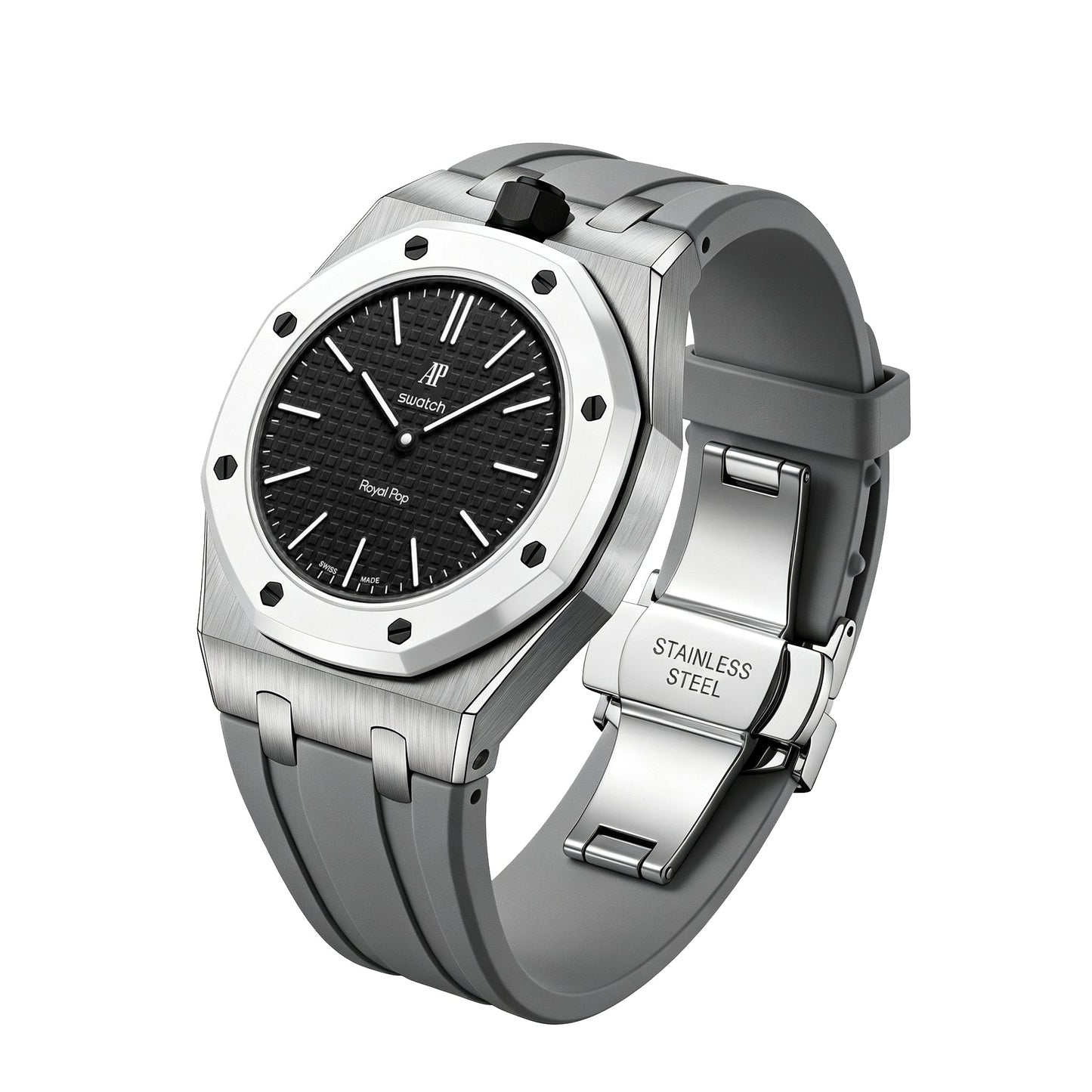 [AuraEcho]Royal Oak Pop Exclusive Steel Case & Silicone Strap With Cradle